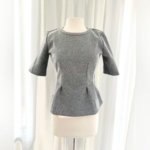 Ann Taylor Formal Small Gray Shirt